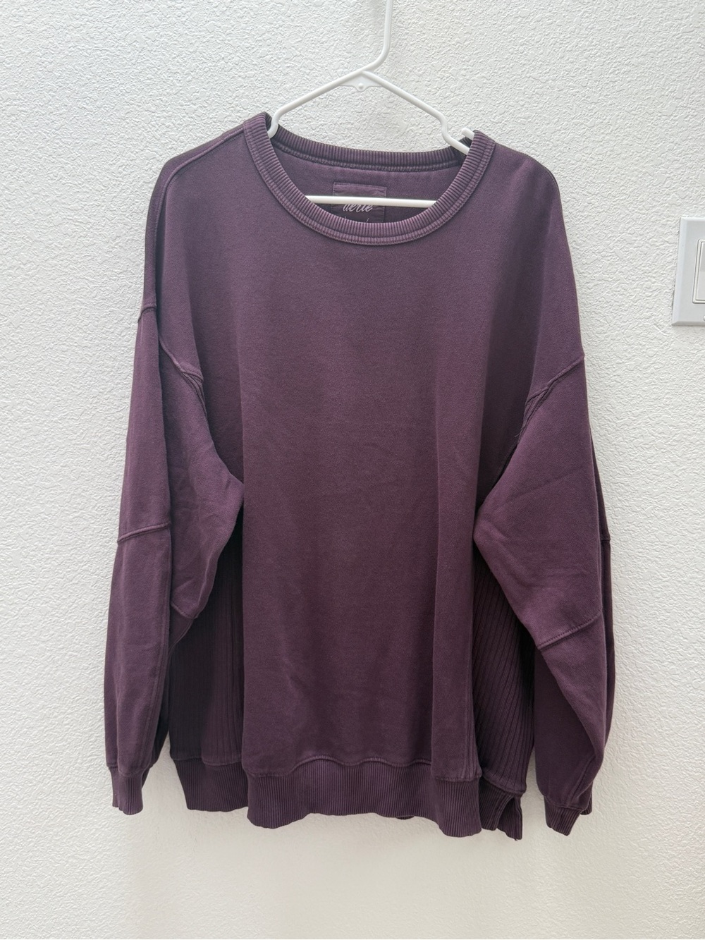 aerie Women's Oversized Crewneck Sweatshirt - Plum